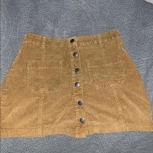 Button Down Corduroy Skirt